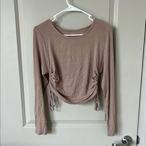 Women's Tan Long Sleeve Top